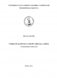 Vybrané kapitoly z dejín Grécka a Ríma