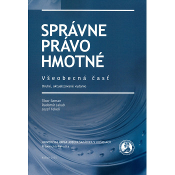 Správne právo hmotné - Všeobecná časť