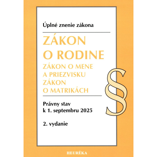 Zákon o rodine, Zákon o mene a priezvisku, Zákon o matrikách, Úzz