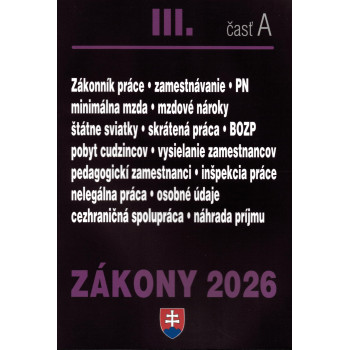 Zákony III.A / 2026