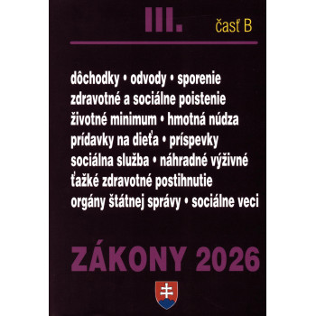 Zákony III.B / 2026