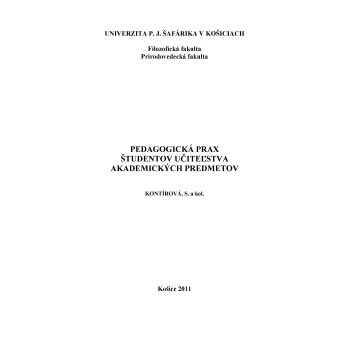 Pedagogická prax študentov učiteľstva akademických predmetov (2.vyd.)