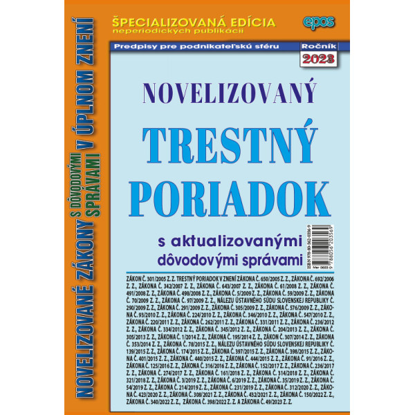 Novelizovaný trestný poriadok 2023