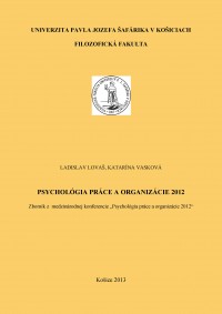 Psychológia práce a organizácie 2012