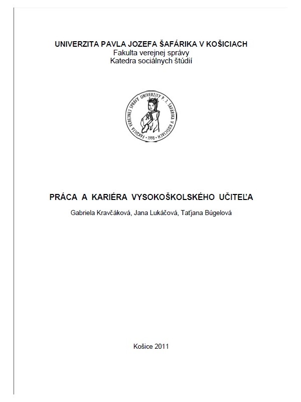 Práca a kariéra vysokoškolského učiteľa