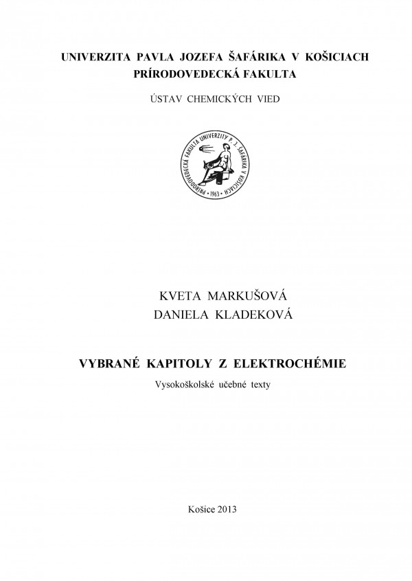 Vybrané kapitoly z elektrochémie