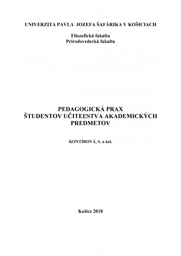 Pedagogická prax študentov učiteľstva akademických predmetov