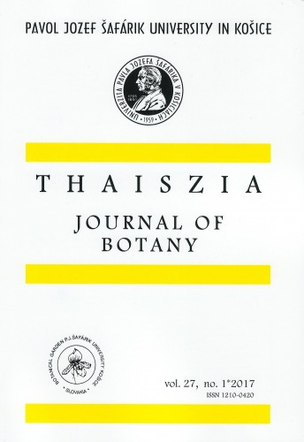 Thaiszia - Journal of Botany, vol.27, no 1*2017