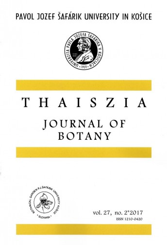 Thaiszia - Journal of Botany, vol.27, no 2*2017