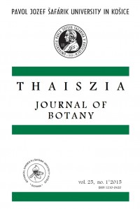 Thaiszia - Journal of Botany, vol. 25, NO. 1*2015