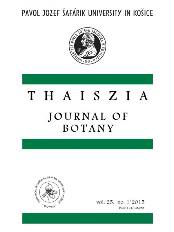 Thaiszia - Journal of Botany, vol. 25, NO. 1*2015